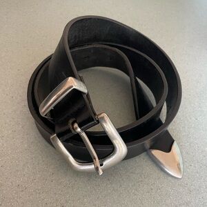 Vintage Echt Leder black leather belt Made in Italy